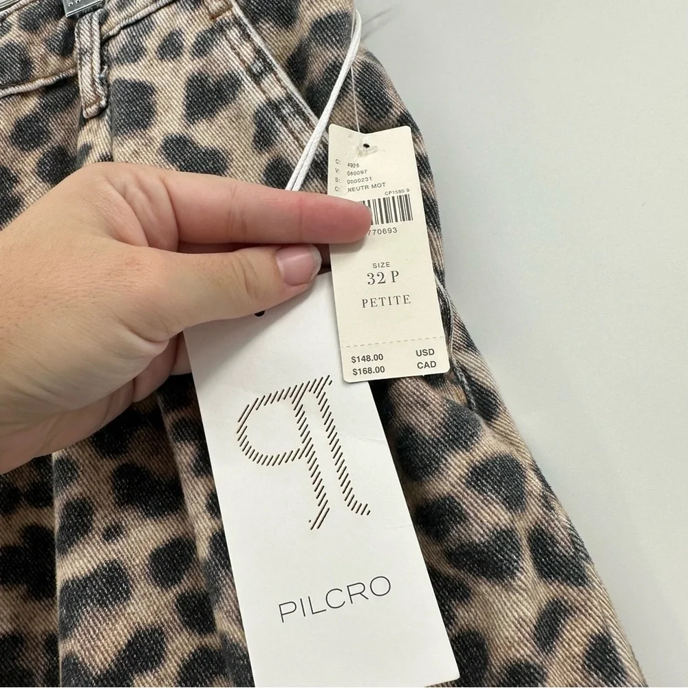 NEW Anthropologie Pilcro Leon Double Hem High-Rise Wide-Leg Cuffed Jeans Sz 32P - Picture 7 of 7